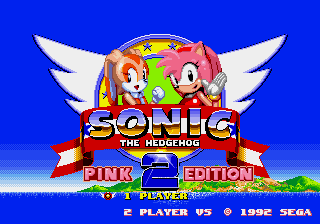 Sonic the Hedgehog 2 - Pink Edition Title Screen